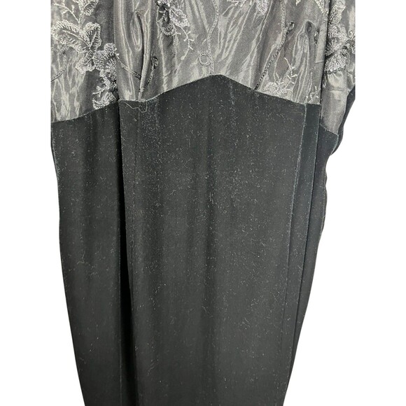 Lane Bryant NWT Babydoll Empire 18/20 Black Velvet Slip Dress Sequin Whimsigoth - Picture 8 of 16